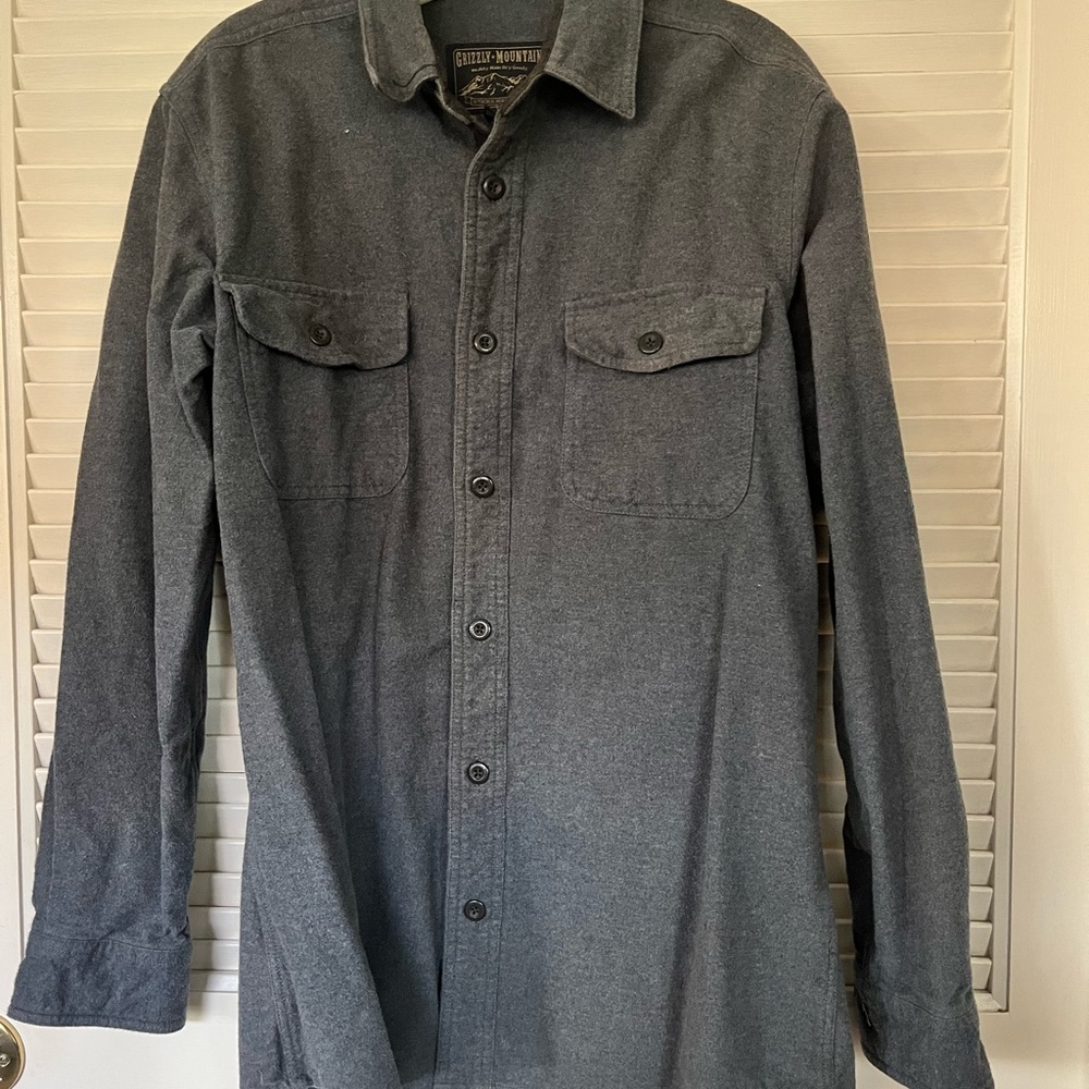 Grizzly Mountain Mens Grey Flannel